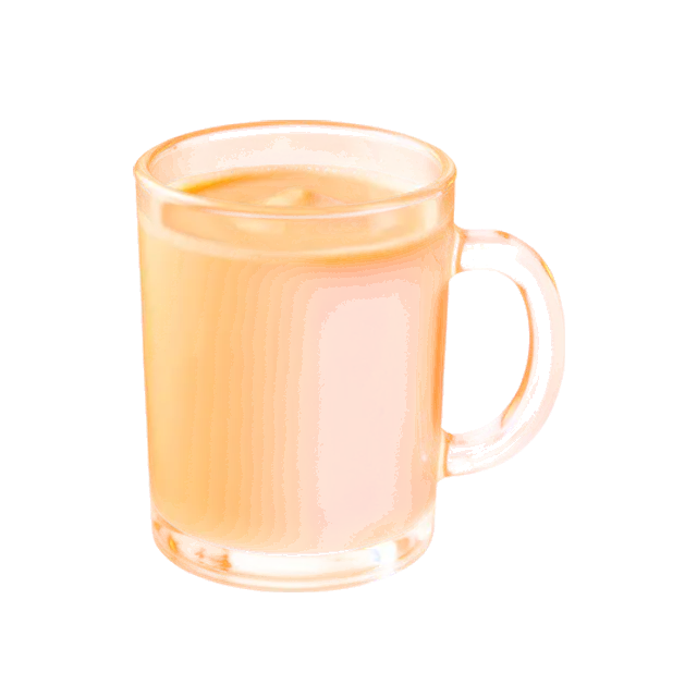 Butter Baby cocktail: creamy amber drink in a clear glass mug with a handle